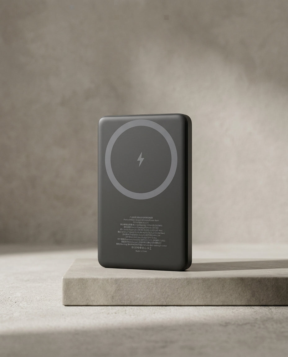 5000mAh Magnetic Wireless Power Bank – Ultra-Thin Fast Charging Portable Battery with Adjustable Stand